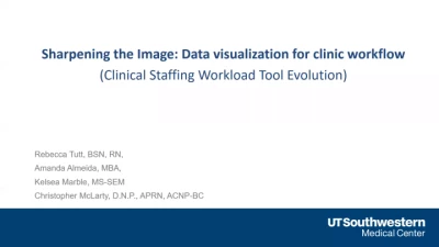 Sharpening the Image: Data Visualization for Clinic Workflow (Clinical Staffing Workload Tool Evolution)