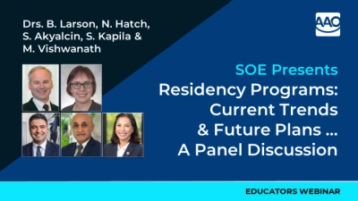 SOE Webinar - Residency Programs: Current Trends and Future Plans icon