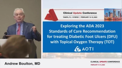 Product Theater: Exploring the ADA 2023 Standards of Care Recommendation for treating Diabetic Foot Ulcers (DFU) with Topical Oxygen Therapy (TOT) icon