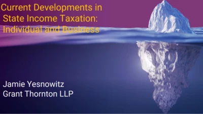 Current Developments in State Income Taxation: Individual and Business icon