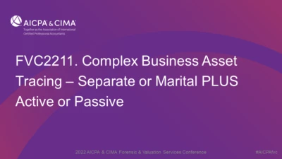 Complex Business Asset Tracing – Separate or Marital PLUS Active or Passive icon