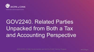 Related Parties Unpacked from Both a Tax and Accounting Perspective