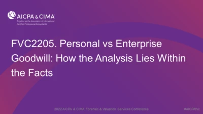 Personal vs Enterprise Goodwill: How the Analysis Lies Within the Facts icon