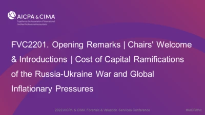 Opening Remarks | Chairs' Welcome & Introductions | Cost of Capital Ramifications of the Russia-Ukraine War and Global Inflationary Pressures icon
