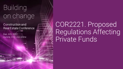 Proposed Regulations Affecting Private Funds