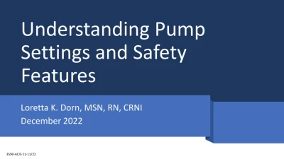 Understanding Pump Settings and Safety Features