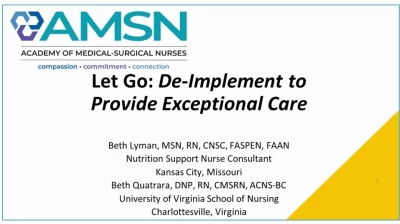 Let Go: De-Implement to Provide Exceptional Care icon