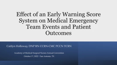 Effect of an Early Warning Score System on Medical Emergency Team Events and Patient Outcomes