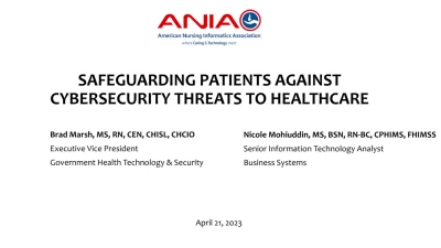 Safeguarding Patients Against Cybersecurity Threats to Healthcare