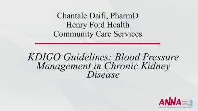 KDIGO Guidelines: Blood Pressure Management in Chronic Kidney Disease