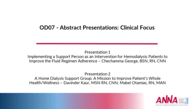 Abstract Presentations: Clinical Focus