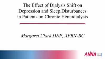 The Effects of Dialysis Shift on Depression  and Sleep Disturbances in Patients on Chronic Hemodialysis icon