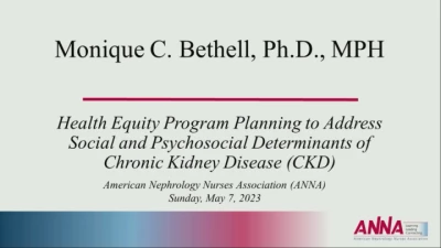 Health Equity Program Planning to Address Social and Psychosocial Determinants of Chronic Kidney Disease