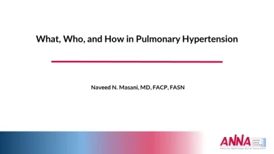 What, Who, and How in Pulmonary Hypertension