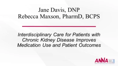 Interdisciplinary Care for Patients with Chronic Kidney Disease Improves Medication Use and Patient Outcomes