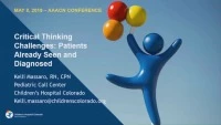 Critical-Thinking Challenges in Telehealth Nursing: Patients Already Seen and Diagnosed