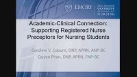 Academic-Clinical Connection: Supporting Registered Nurse Preceptors for Nursing Students icon