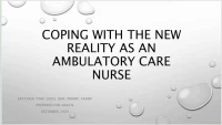 Coping with the New Reality as an Ambulatory Care Nurse icon