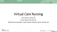 Virtual Nursing Care: Transforming Primary Care Nursing Using Process Improvement Strategies icon