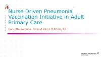 Nurse-Driven Pneumonia Vaccination Initiative in Adult Primary Care