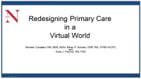 Redesigning Primary Care in a Virtual World icon