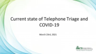 Current State of Telephone Triage and COVID-19 icon