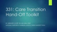 Care Transition Hand-Off Toolkit