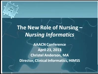The New Role of Nursing - Nursing Informatics