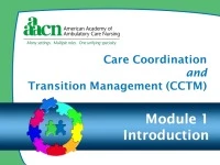 Module 1: Care Coordination and Transition Management: Introduction 