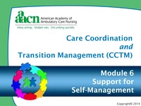 Module 6: Care Coordination and Transition Management: Support for Self-Management icon