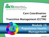 Module 10: Care Coordination and Transition Management: Population Health Management icon