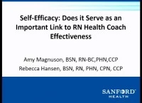 Self-Efficacy: Does It Serve as an Important Link to RN Health Coach Effectiveness?
