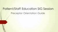 Patient/Staff Education SIG