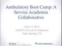 Ambulatory Care Boot Camp: A Service-Academia Collaborative icon