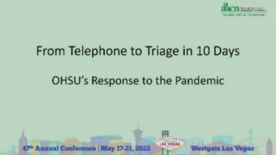 From Telephone to Triage in Ten Days: OHSU’s Response to the Pandemic