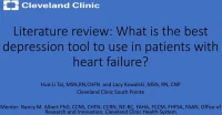 Literature Review: What Is the Best Depression Tool to Use in Patients with Heart Failure?