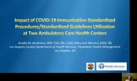 Impact of COVID-19 Immunization Standardized Procedures/Standardized Protocols Utilization at Two Ambulatory Care Health Centers