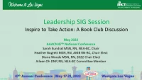 Inspire to Take Action: A Book Club Discussion (Leadership SIG)