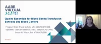 AM21-18: Quality Essentials for Blood Banks/Transfusion Services and Blood Centers
