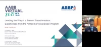 AM21-30: Leading the Way in a Time of Transformation - Experiences from the Armed Services Blood Program icon