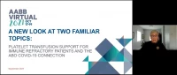AM21-85: A New Look at Two Familiar Topics: Platelet Transfusion Support for Immune Refractory Patients and the ABO COVID-19 Connection (AABB-ASHI Joint Symposium)