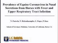 Prevalence of Equine Coronavirus in Nasal Secretions From Horses With Fever and Upper Respiratory Tract Infection