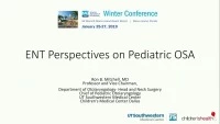 2019 Winter Conference - ENT Perspectives on OSA