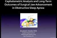 Cephalometric Analysis and Long-term Outcomes of Orthognathic Surgical Treatment for Obstructive Sleep Apnea
