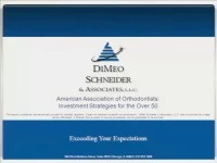 2011 The Orthodontist as CEO® - Investment Strategies for the Over 50