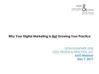 2017 Webinar - Why Your Digital Marketing Isn’t Working