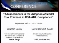 Advancements in the Adoption of Model Risk Practices in BSA/AML Compliance - Presented by SAS icon