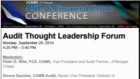 Audit Thought Leadership Forum icon