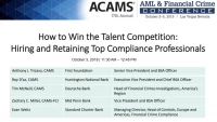 How to Win the Talent Competition: Hiring and Retaining Top Compliance Professionals  icon