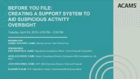 Before You File: Creating a Support System to Aid Suspicious Activity Oversight icon